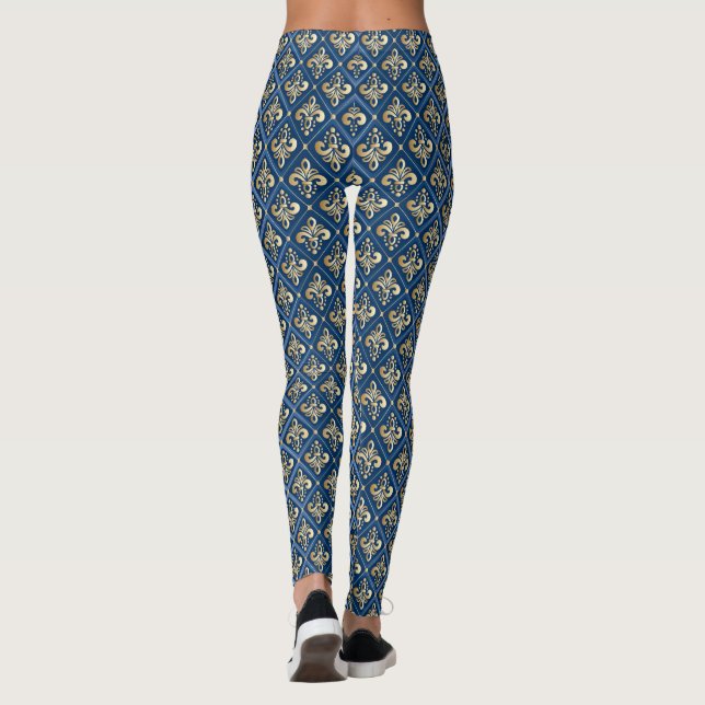 Fleur De Lis 2 Pop Mode Leggings (Baksida)