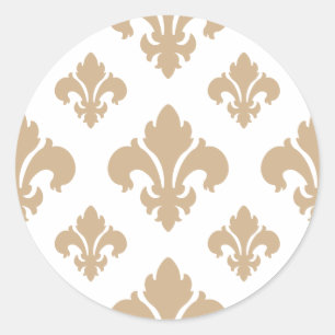 Fleur De Lis 2 Sand Runt Klistermärke