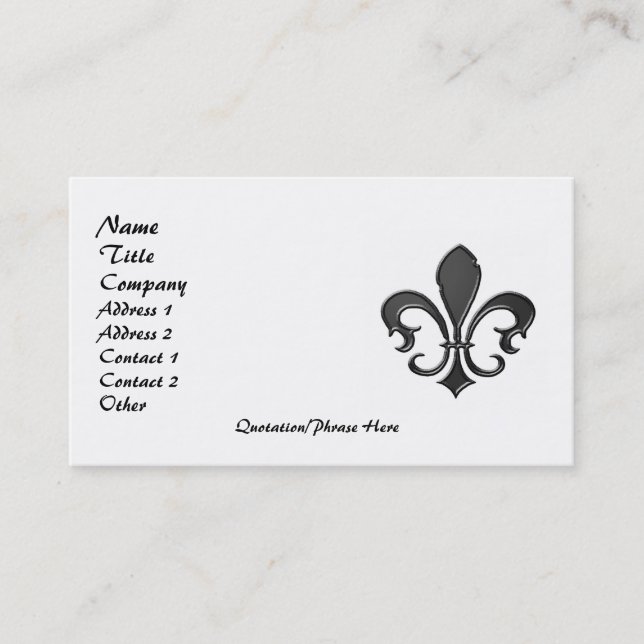 Fleur de Lis 2 Visitkort (Framsida)