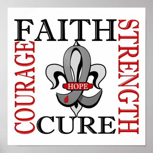 Fleur De Lis 3 Diabetes Poster (Framsidan)