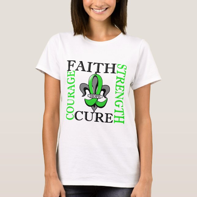 Fleur De Lis 3 Lyme sjukdom Tee (Framsida)