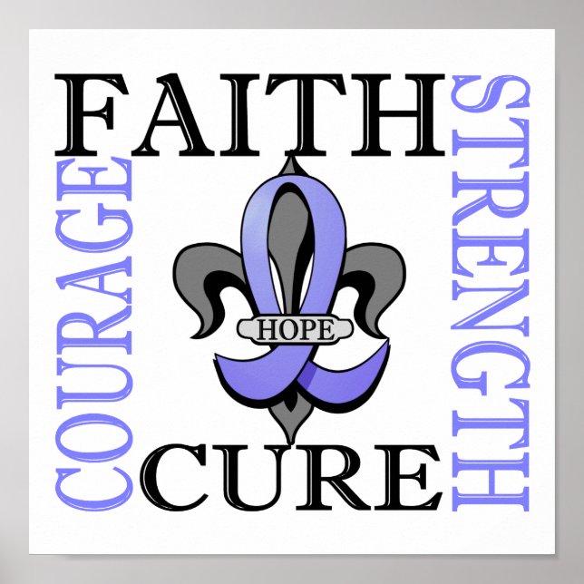 Fleur De Lis 3 Prostate Cancer Poster (Framsidan)