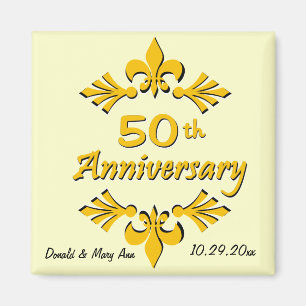 Fleur De Lis 50-årsdag Party favors Magnet