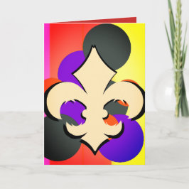 Fleur-de-Lis 5"x7"-gratulationskort Kort