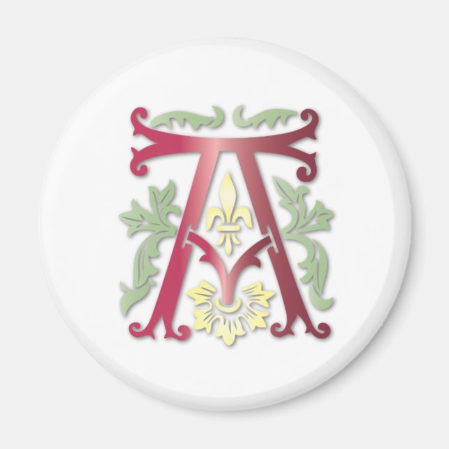 Fleur-de-lis A Monogram Magnet (Framsidan)