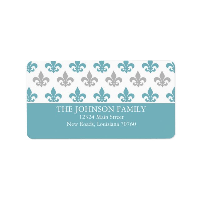 Fleur de Lis Adressetikett (Framsidan)