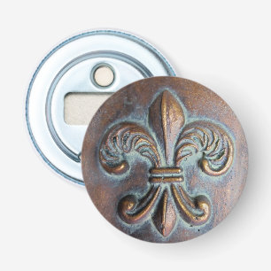 Fleur De Lis, Åldras Copper-look tryckt Flasköppnare