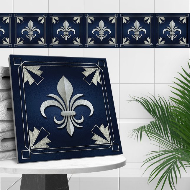 Fleur-De-Lis - Art Deco Kakelplatta (Skapare uppladdad)