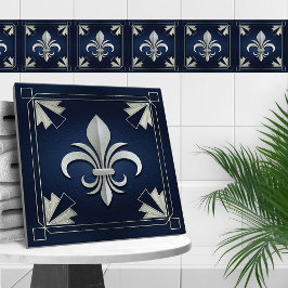 Fleur-De-Lis - Art Deco Kakelplatta