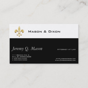 Fleur De Lis/Attorney Visitkort