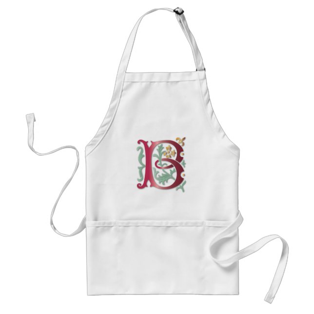 Fleur-de-lis B Monogram Förkläde (Framsidan)