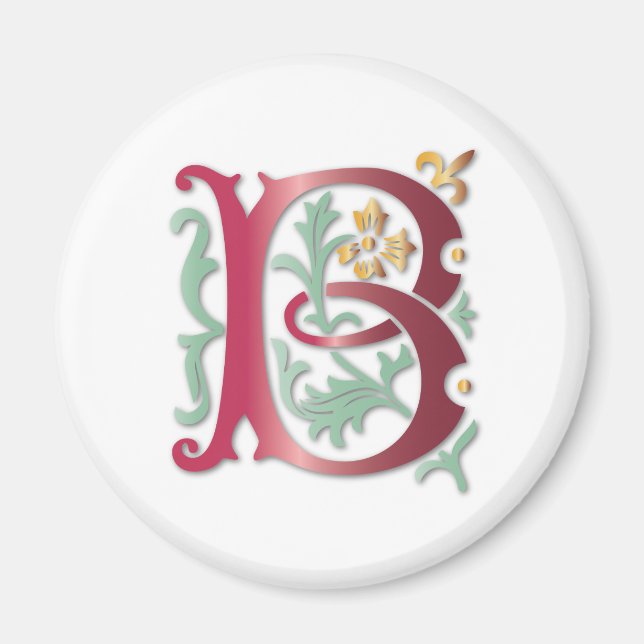 Fleur-de-lis B Monogram Magnet (Framsidan)