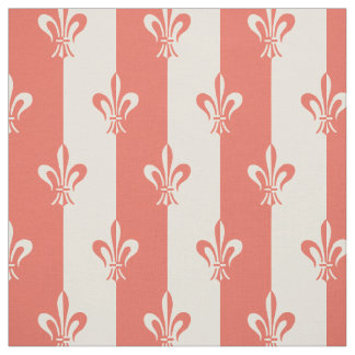 Fleur de Lis Benvitare och Terra Cotta Red Tyg