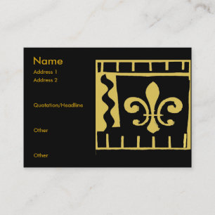 Fleur De Lis Black och Guld Tiles Visitkort