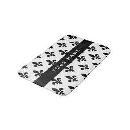 Fleur de Lis, Black on White, Black, Your Name Badrumsmatta