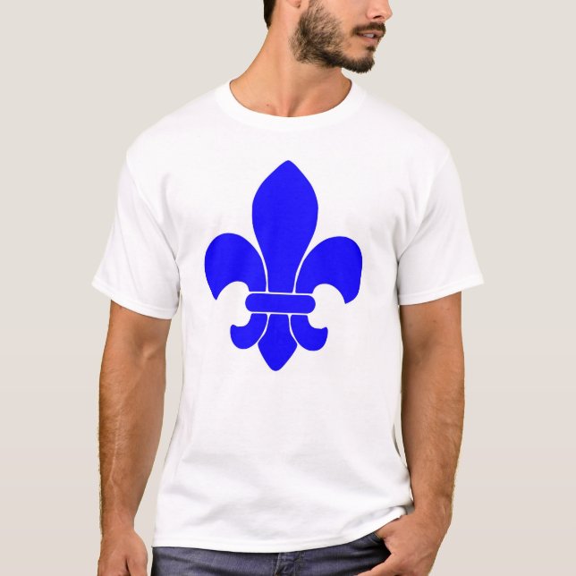 fleur de lis blått t-shirt (Framsida)