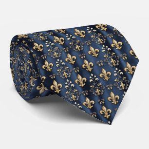 Fleur-de-Lis Blommönster Slips