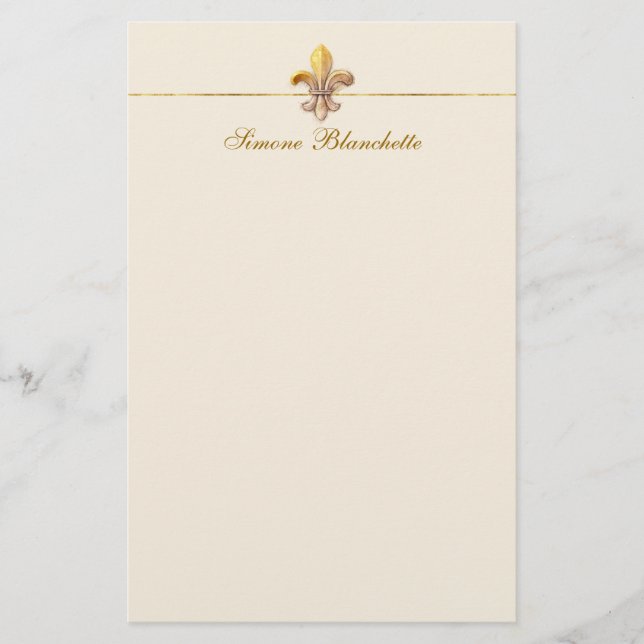 Fleur-de-lis Brevpapper (Framsida)