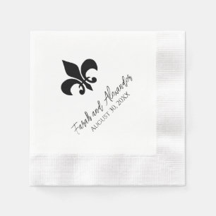 Fleur de Lis Bröllop Napkins Pappersservett