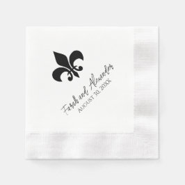 Fleur de Lis Bröllopsservetter Pappersservett