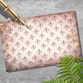 Fleur De Lis Brown Decoupage Papper