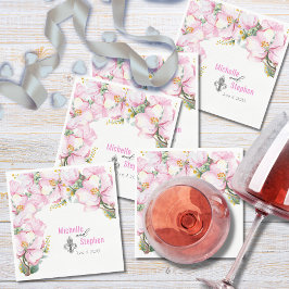 Fleur de lis/Cherry Blommar Papper Napkins Pappersservett