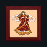 Fleur de lis Christian angel Minnesask<br><div class="desc">Fleur De Lis Angel Smyckeskrin, Angel t-shirts och Angel-gåvor från ArtMuvz Illustration. Romantic Fleur De Lis Angel t-shirt för Mamma, Pappa, barn, baby. Christian Angel födelsedag och julklappar, till väska, mugg, hatt. Gelgåvor är ett tänkbart och meningsfullt sätt att visa någon du bryr dig om. Oavsett om du är tittar...</div>