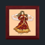 Fleur de lis Christian angel Minnesask<br><div class="desc">Fleur De Lis Angel Smyckeskrin, Angel t-shirts och Angel-gåvor från ArtMuvz Illustration. Romantic Fleur De Lis Angel t-shirt för Mamma, Pappa, barn, baby. Christian Angel födelsedag och julklappar, till väska, mugg, hatt. Gelgåvor är ett tänkbart och meningsfullt sätt att visa någon du bryr dig om. Oavsett om du är tittar...</div>
