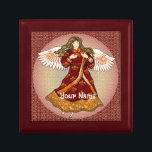 Fleur de lis Christian angel Minnesask<br><div class="desc">Fleur De Lis Angel Smyckeskrin, Angel t-shirts och Angel-gåvor från ArtMuvz Illustration. Romantic Fleur De Lis Angel t-shirt för Mamma, Pappa, barn, baby. Christian Angel födelsedag och julklappar, till väska, mugg, hatt. Gelgåvor är ett tänkbart och meningsfullt sätt att visa någon du bryr dig om. Oavsett om du är tittar...</div>