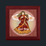 Fleur de lis Christian angel Minnesask<br><div class="desc">Fleur De Lis Angel Smyckeskrin, Angel t-shirts och Angel-gåvor från ArtMuvz Illustration. Romantic Fleur De Lis Angel t-shirt för Mamma, Pappa, barn, baby. Christian Angel födelsedag och julklappar, till väska, mugg, hatt. Gelgåvor är ett tänkbart och meningsfullt sätt att visa någon du bryr dig om. Oavsett om du är tittar...</div>