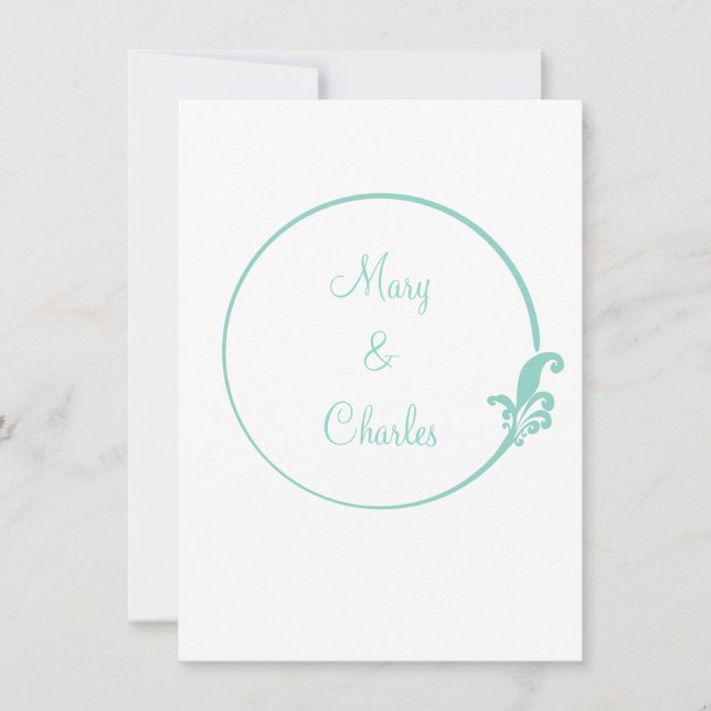 Fleur-de-Lis Circle Inbjudningar (Framsida)