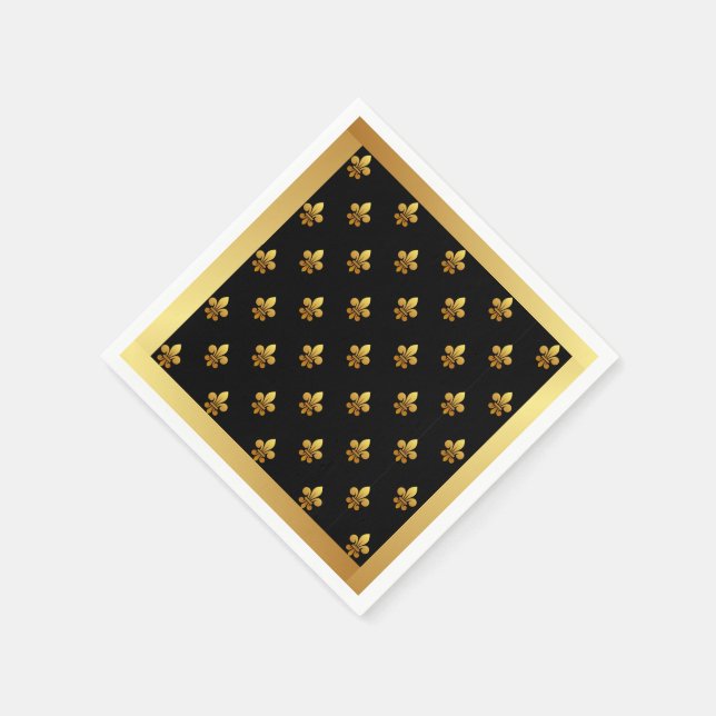 Fleur de Lis Cocktail Napkins Pappersservett (Hörn)