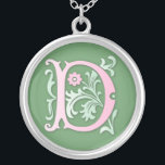 Fleur-de-lis D Monogram Silverpläterat Halsband<br><div class="desc">Vi har har hela alfabetet i loppur-de-lis elegance och i varje färg du kan föreställa dig! Från rött A till lila Z har vi så många val att du är säker på att hitta exakt vad du behöver. Flytta bilden, storlek uppåt eller nedåt, och lägg som vanligt till din egen...</div>