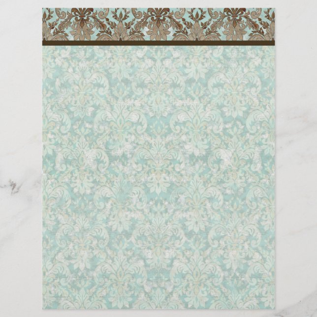 Fleur de Lis Damask - Matchning av tomt papper (Framsida)