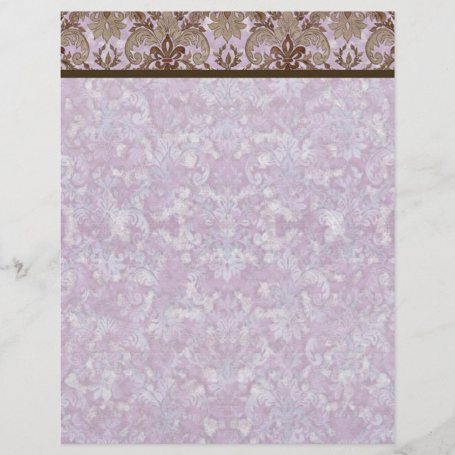 Fleur de Lis Damask - Matchning av tomt papper (Framsida)