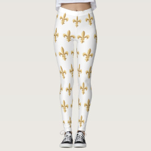 Fleur De Lis Damasker Leggings