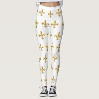 Fleur De Lis Damasker Leggings