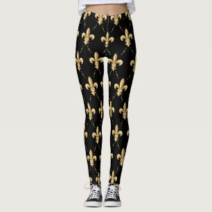 Fleur De Lis Damasker Leggings