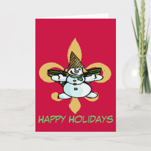 Fleur de Lis Dat, äldre New Orleans snögubbe, Helgkort