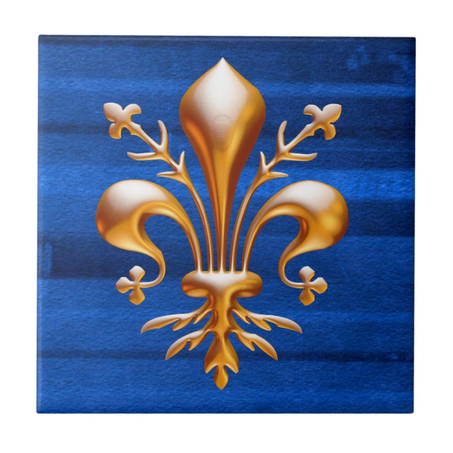 Fleur de Lis (de Lys) Kakelplatta (Framsidan)