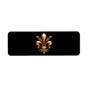 Fleur de Lis (de Lys) Returadress Etikett