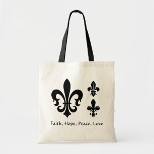 Fleur de lis dekorativ toto tygkasse