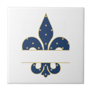 Fleur-de-lis-delning Kakelplatta