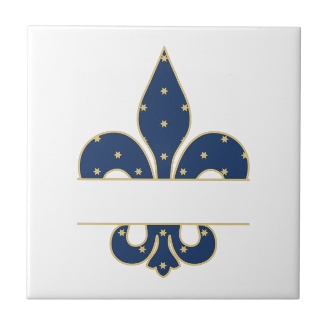 Fleur-de-lis-delning Kakelplatta (Framsidan)