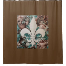 Fleur De Lis Duscha gardin