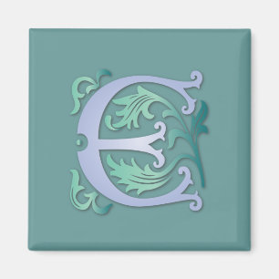 Fleur-de-lis E Monogram Magnet