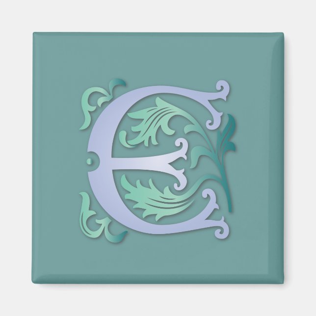 Fleur-de-lis E Monogram Magnet (Framsidan)