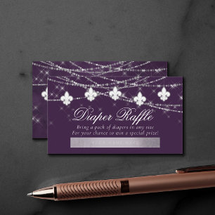 Fleur de Lis Eggplant Ljus Moody dykarafflar Tilläggskort
