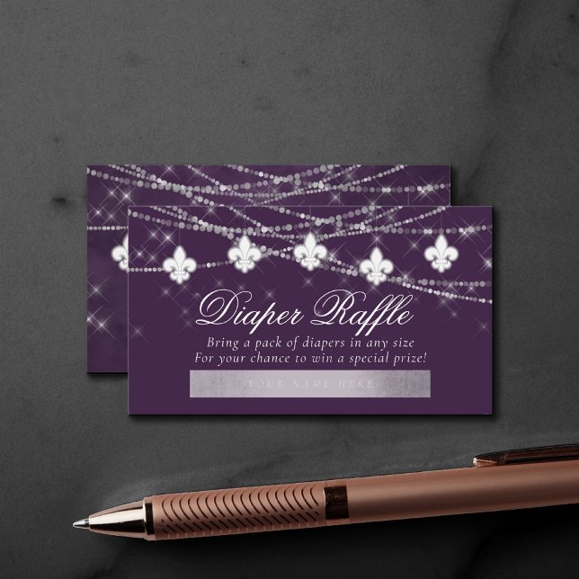 Fleur de Lis Eggplant Ljus | Moody dykarafflar Tilläggskort (Skapare uppladdad)