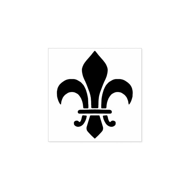 Fleur de Lis Elegant Fransk Lily Symbol Stämpel (Tryck)
